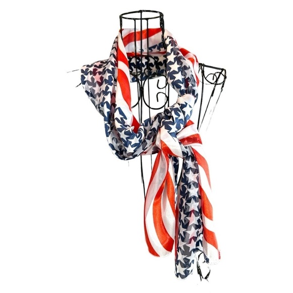 Lot of 2 Vintage Americana Patriotic USA Army Scarves - Picture 6 of 11